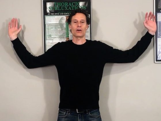 Wall angel posture exercise to open the chest and improve alignment